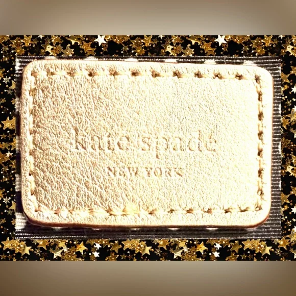 Kate Spade Gold Leather Turn Lock Straw Bag Nice Preowned Cond Very Good Size - Picture 13 of 14